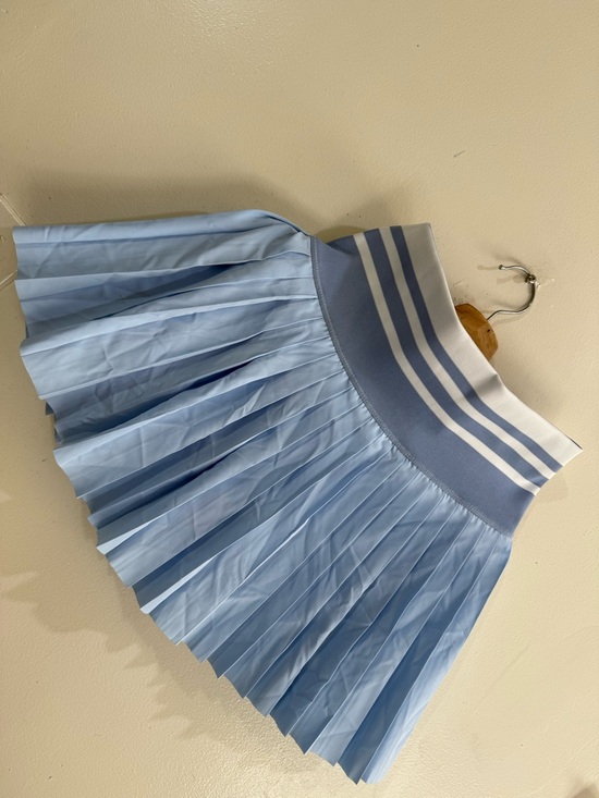 AIRFREE Pants - AIRFREE ight Blue Pleated Skater Skirt with Striped Waistband